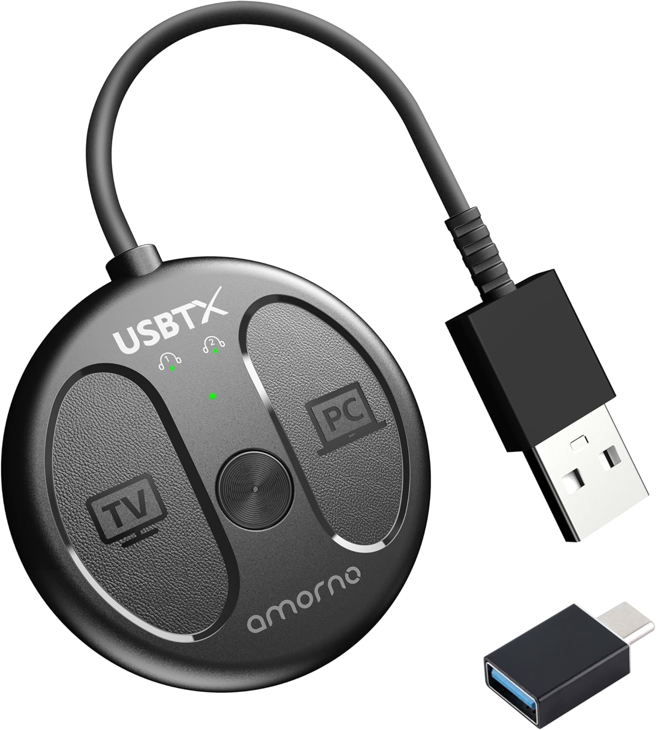 AMORNO PS5, 5.4 PS4/PS5/Switch USB-C Bluetooth Adapter for Bluetooth Audio Adapter for PC, Plug and Play, Wireless