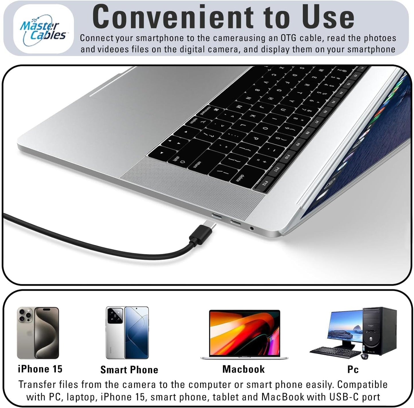 UC-E6 UC-E16 UC-E17 12 Inch Replacement USB-C Data Transfer & Charging Cable Compatible with Nikon / / Connect Nikon
