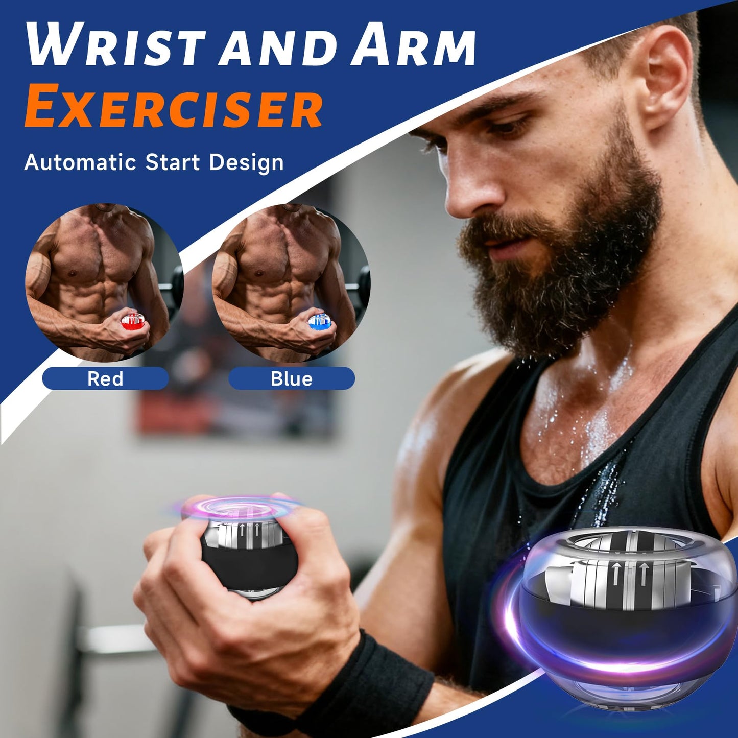 VITAL WRIST Ball Official, Ball Exerciser, Gyro Ball,2026 New Internal Resistance System of The Sphere is Easier to Operate and More Suitable for Fitness Enthusiasts (1Pcs)