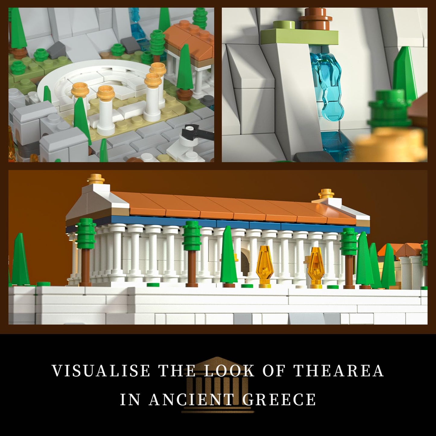 Givenni Architecture The Acropolis in Athens Building Sets; Collectible Model for Adults; Home Décor Model Building Kit, Creative DIY Activity, Famous Landmarks Collection (1947 Pieces)