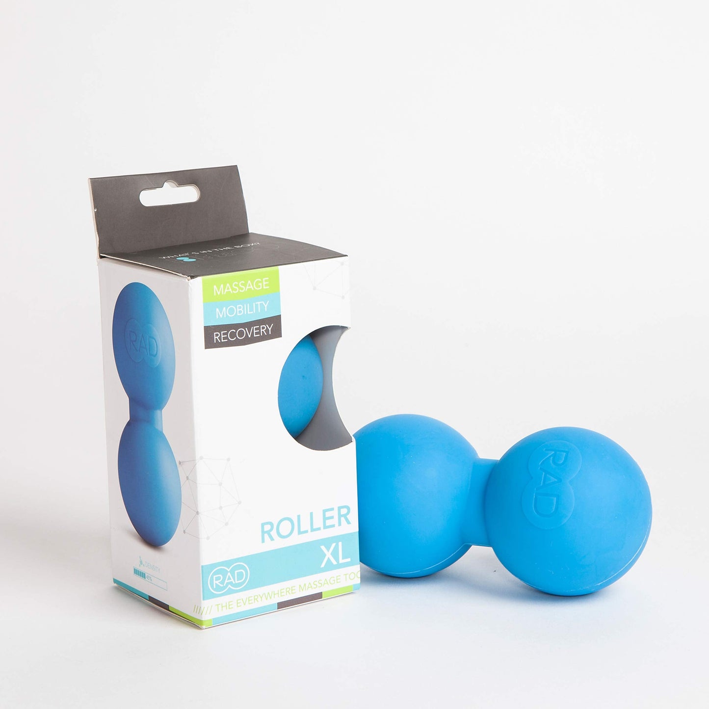 RAD Roller XL Peanut Roller Ball Massager - Soft Density Peanut Massage Ball - Myofascial Release for Back, Feet, Neck, Psoas - Suboccipital Release Device, Thoracic Spine Roller Balls