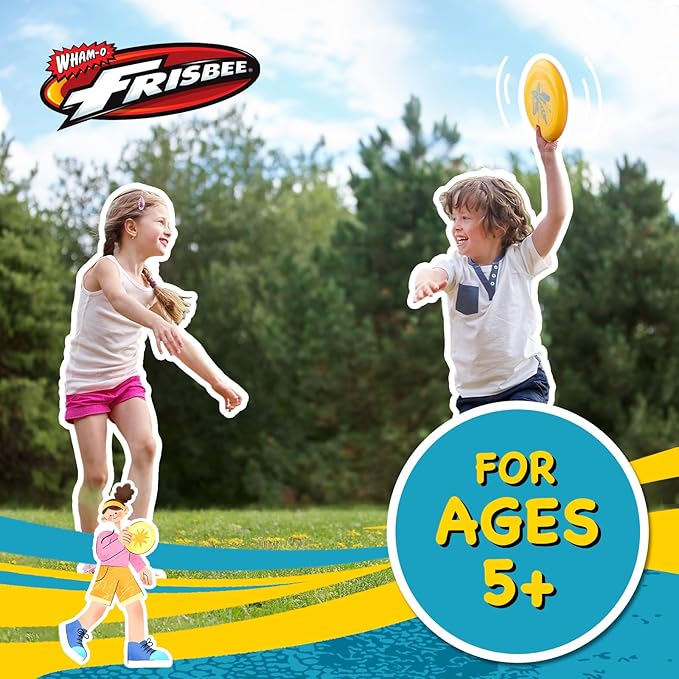 Wham-O Frisbee Go Flying Disc, 9 Inch Lightweight Sports Disc for Beginners Outdoor Beach Backyard Lawn Park Camping Family Activity Game - 70g