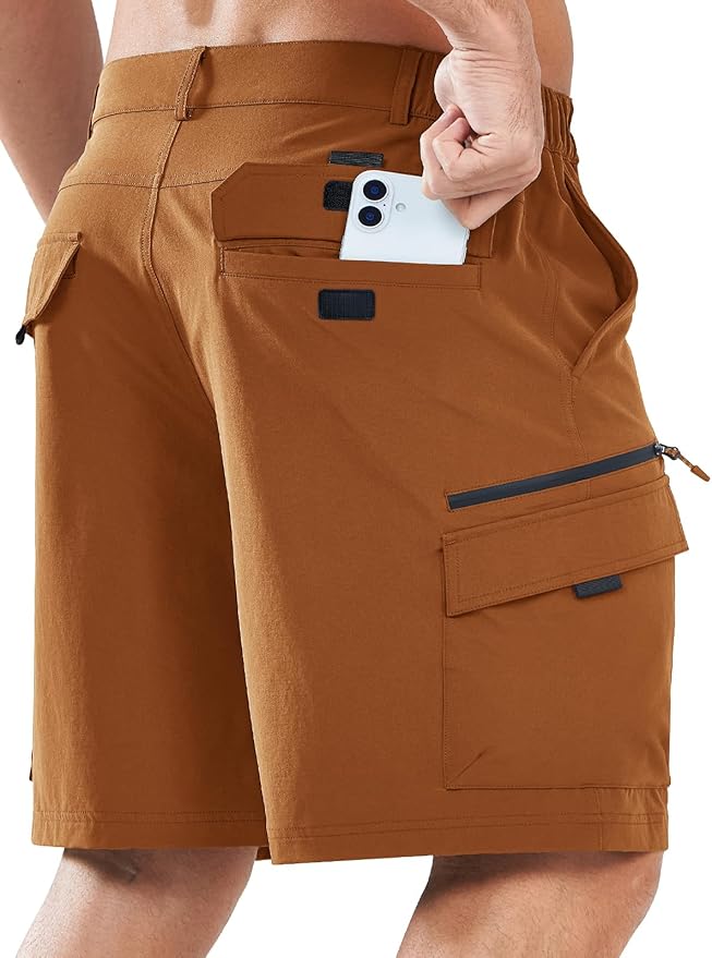 NORTHYARD Men's Cargo Hiking Shorts 9" Lightweight Outdoor Tactical Work Camping Sport Golf Casual Travel Fishing Multipocket