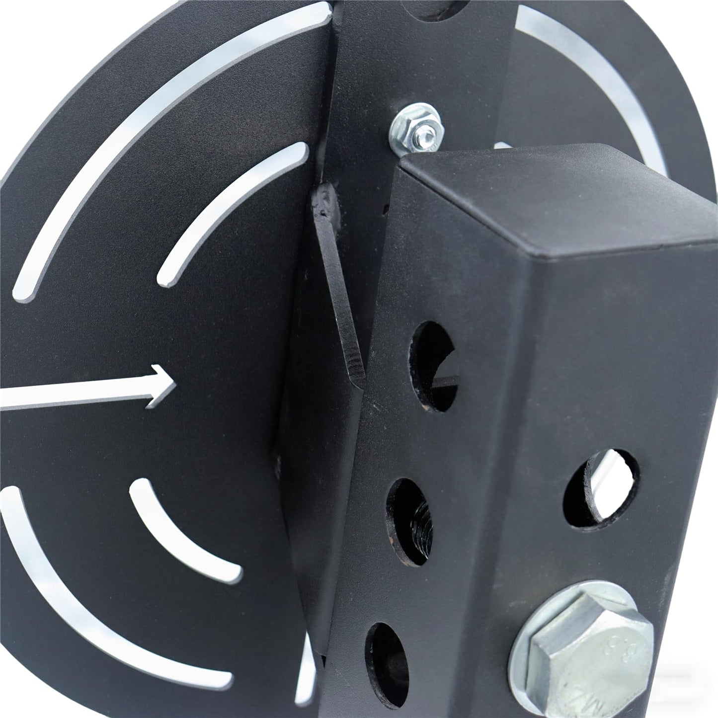 Metal Double Wall Ball Target with Extension Medicine Ball Target Rack Mounted Power Cage Attachments for Strength Endurance Arm Triceps Biceps Workouts