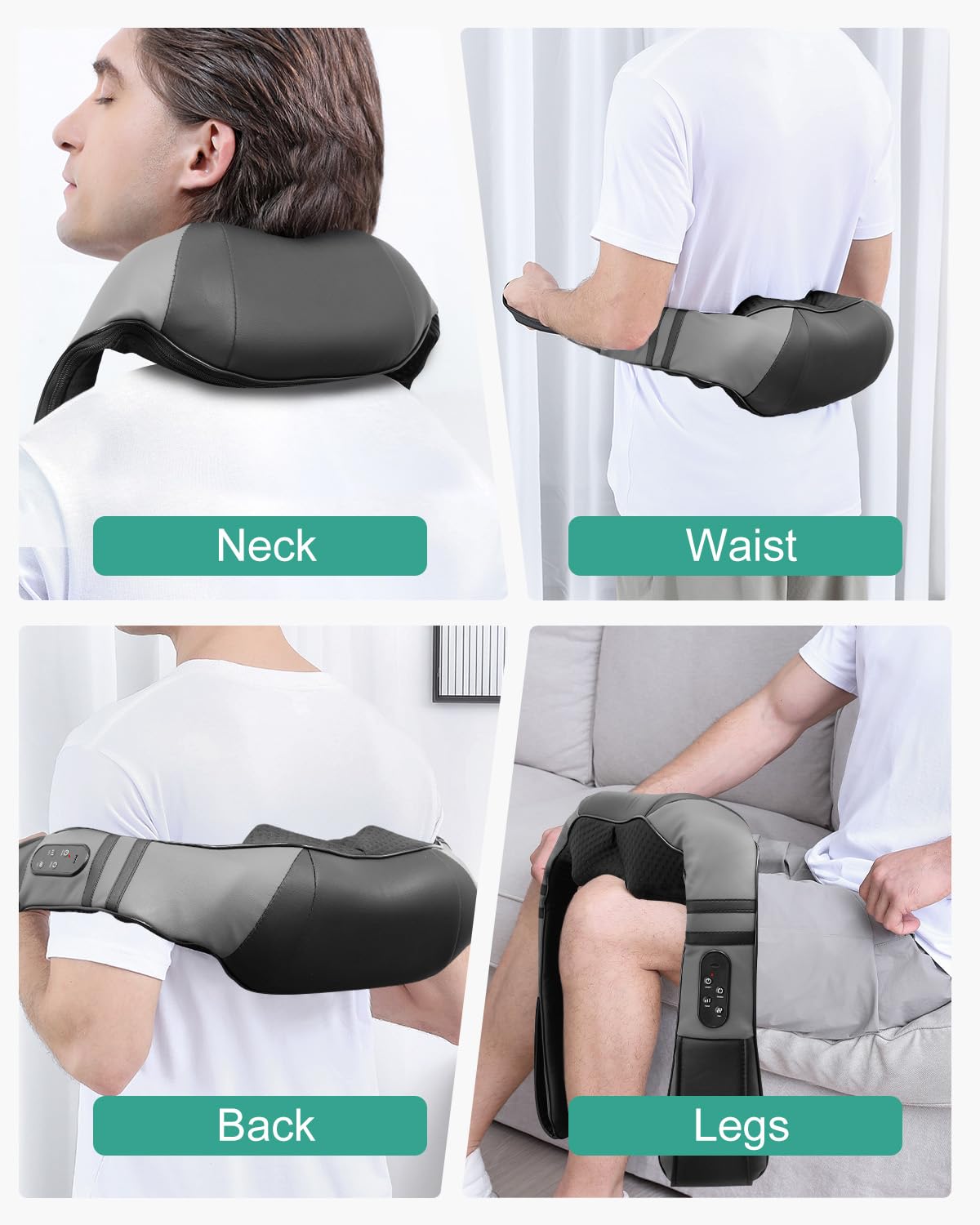 Medcursor Neck Massager with Heat - Deep Tissue Pain Relief, Rechargeable Shiatsu Neck and Shoulder Massager, Ideal Choice for Men, Women, Mom & Dad
