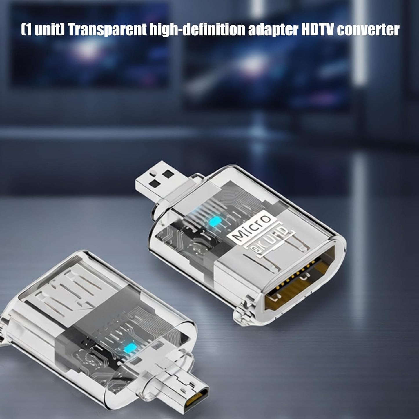 Shinycome 8K Portable HDTV Adapter Shock Resistance Travel Use Entertainment Compactly HDTV Video Converter