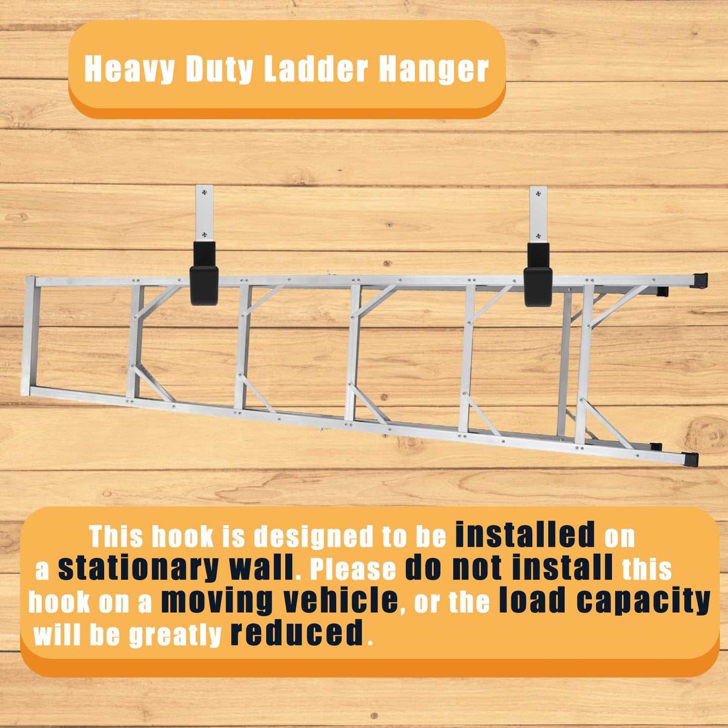 Juformin Heavy Duty Utility Hooks - Wall Mount, Hooks for Garage, Hose, Bike, Ladder, Leaf Blower Hanger (6 Medium)