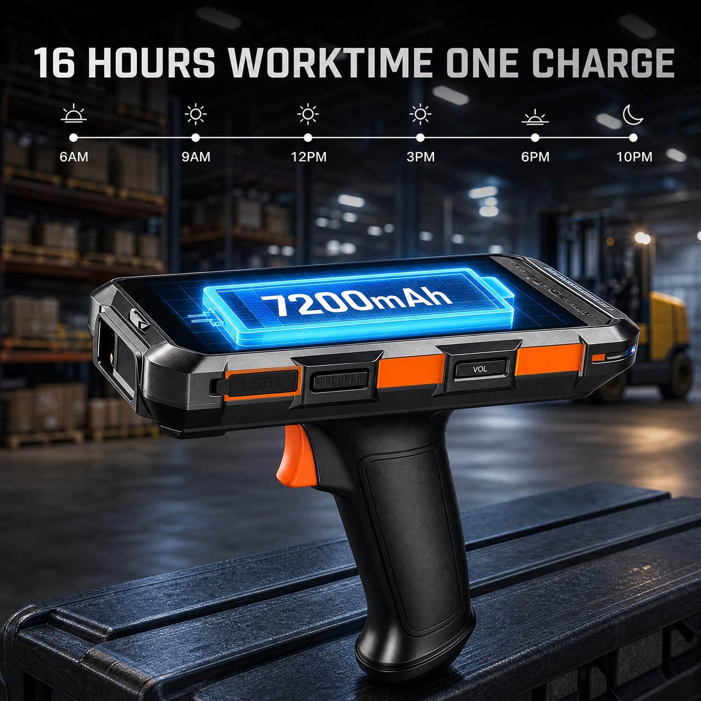 Bix Android 13 Industrial PDA with Pistol Grip, Honeywell N6703 1D 2D QR Barcode Scanner, 7200mAh Battery Handheld Terminal, 5.5" HD Mobile Computer 4G+64G, IP65 Rugged for Warehouse Inventory