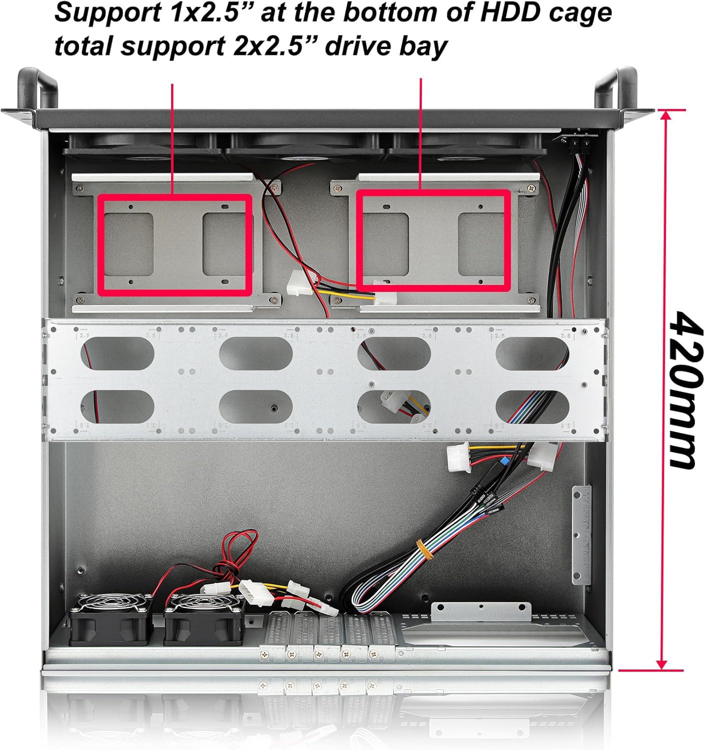 RackChoice 3U Rackmount Server Chassis ATX/Micro ATX/Mini-ITX (8x3.5 or 6x3.5+2x2.5,with Front 3x120mm Fan Support Standard ATX PSU or SFX PSU (Using the ATX to SFX Bracket with Chassis)