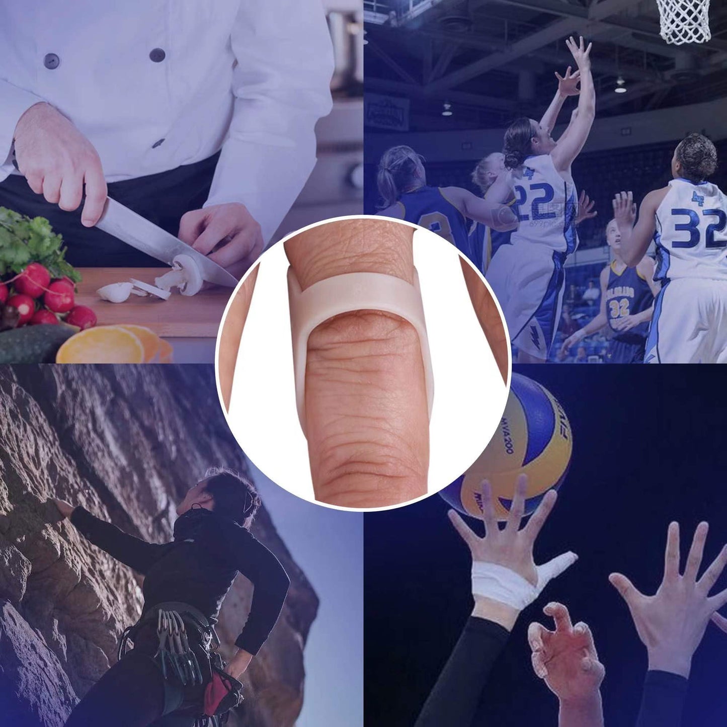 Oval Finger Splint 8 pcs and Trigger Finger Splints 2 pcs for Arthritis,Mallet Fingers - Comfortable and Effective Pain Relief Finger splints For Thumb, Index, Middle, Pinky or Ring Finger (4,5,6,7,8,9,10,11)