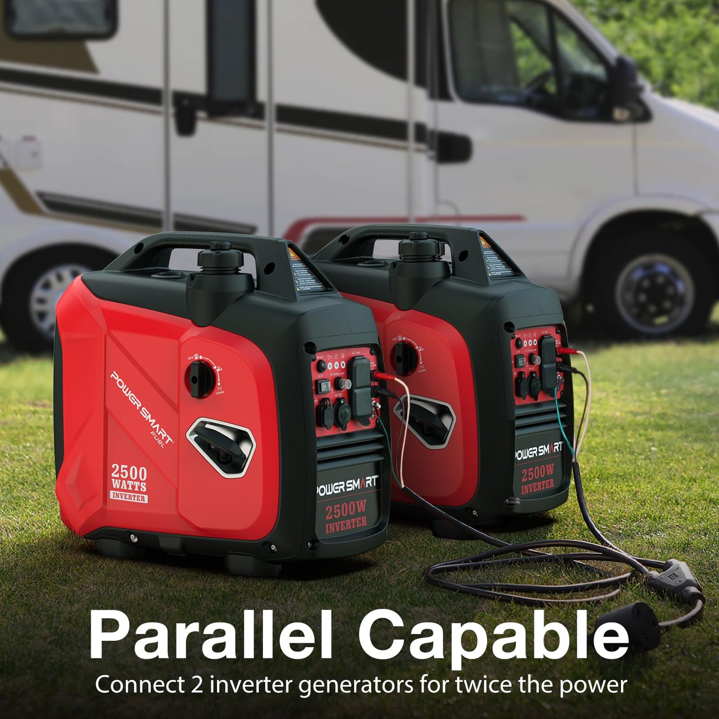 PowerSmart 2500-Watt Portable Inverter Generator Gas Powered, Quiet for Camping