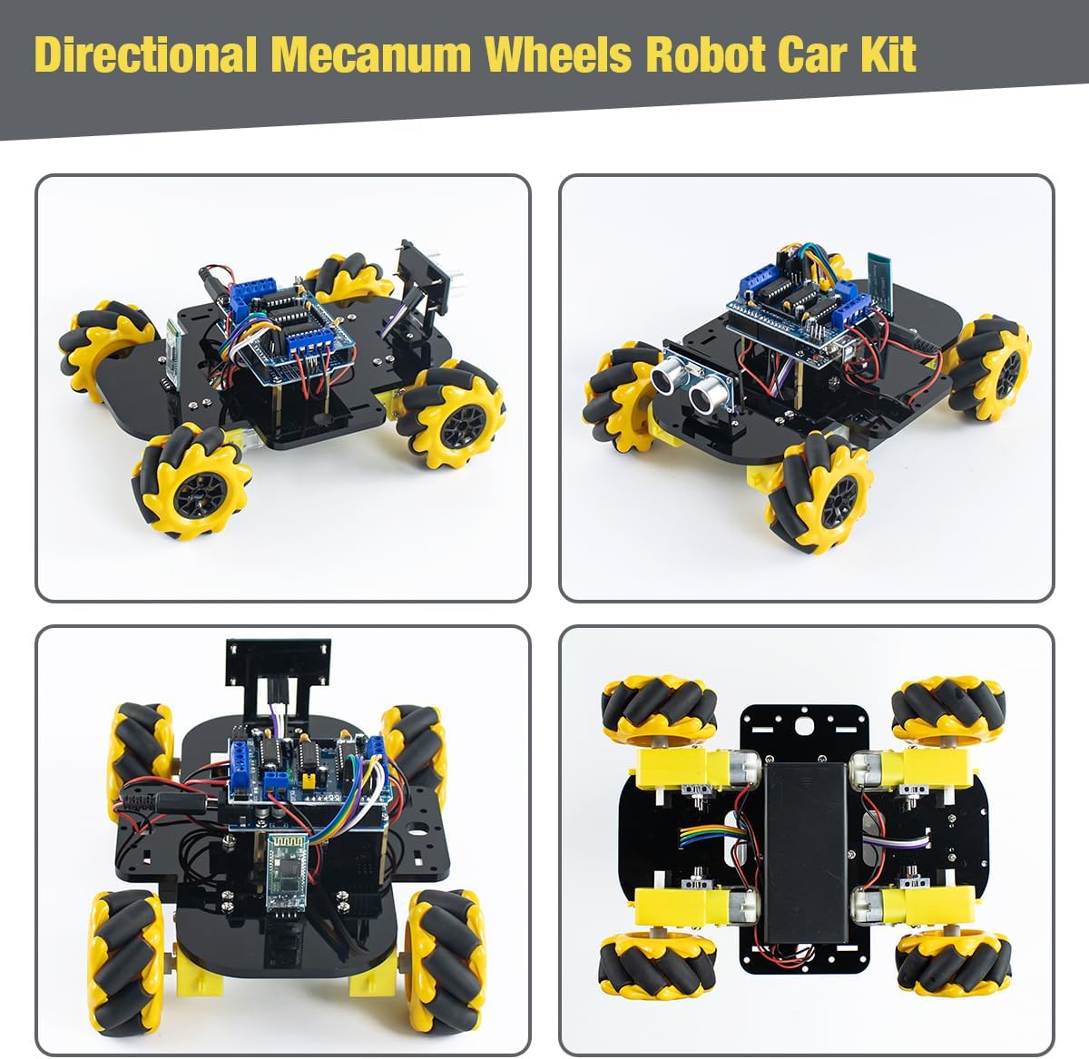 4WD LAFVIN Mecanum Robot Car Kit Smart DIY Project Compatible with Arduino IDE