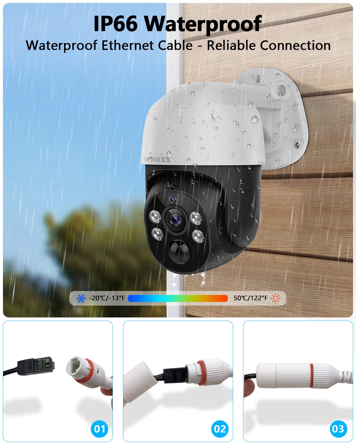 (2026 Upgrade) 4K PoE PTZ Security Camera System, 8CH NVR with 10.2" IPS Monitor & 1TB HDD, 6 Wired 130° Wide-Angle Cameras, Auto Tracking, PIR Human Detection, 2-Way Audio, IP66, No Monthly Fee