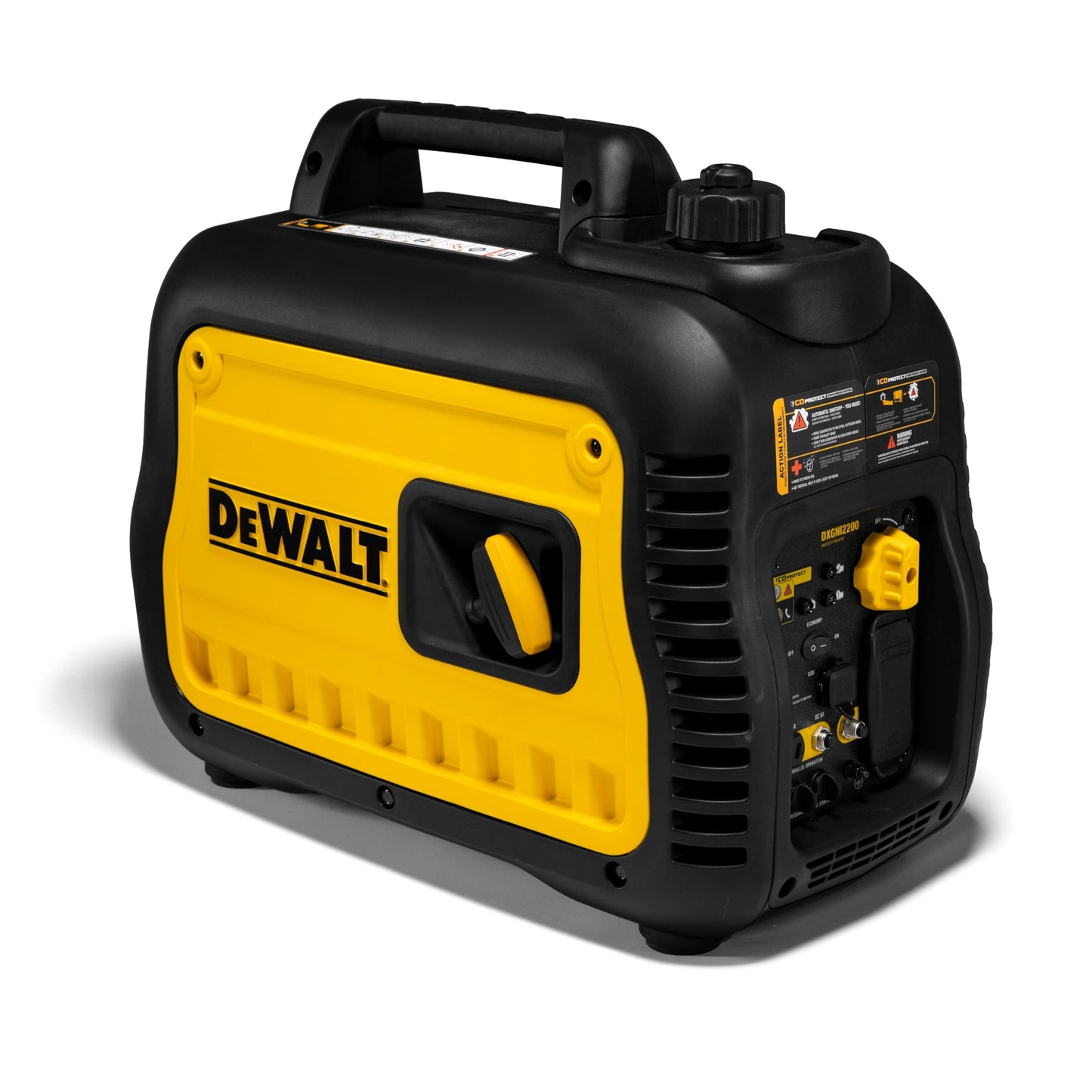 DeWalt 2,500 Starting Watt Portable Inverter Generator, Gas Powered, CO Protect Carbon Monoxide Detection, 8 Hour Runtime, Quiet Operation, Home Backup RV Camping Jobsite, 49 State