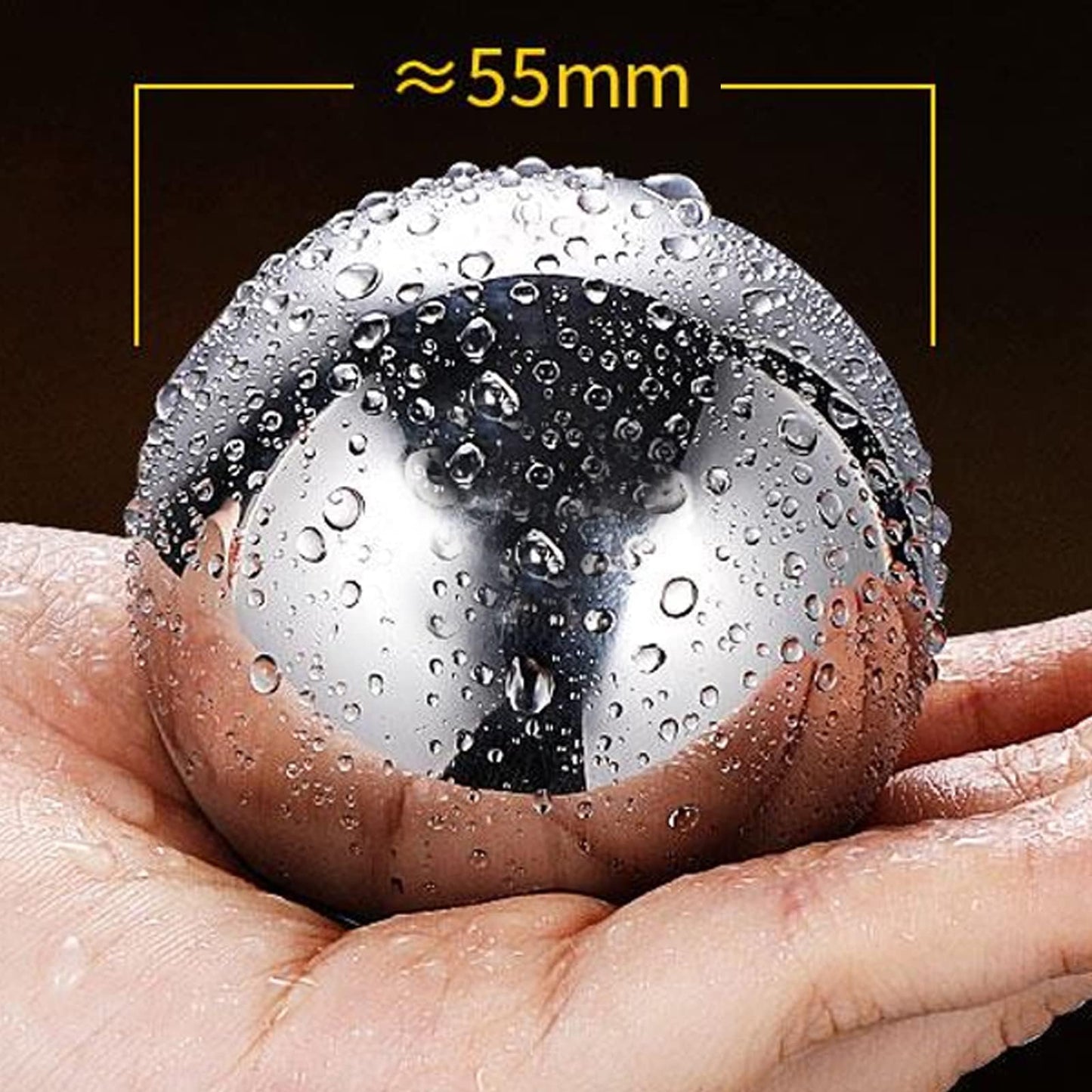 Reusable Metal Ice Cubes for Drinks - Stainless Steel Ice Round Balls, for birthday gifts for men, boyfriend and housewarming gifts
