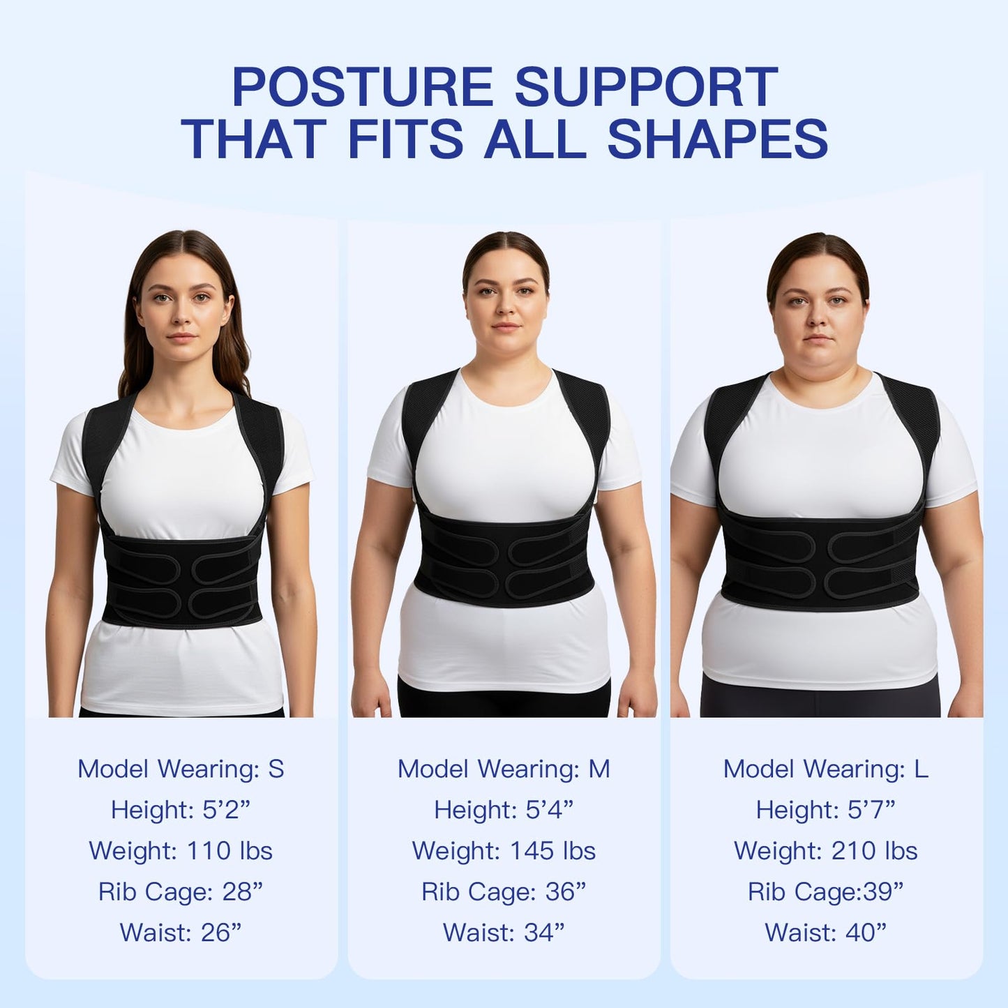 KNXWALT Posture Corrector for Women & Men, Back Brace Straightener with Adjustable Support, Relief for Neck/Shoulder/Back Pain, Scoliosis & Hunchback Correction, Breathable Mesh Design