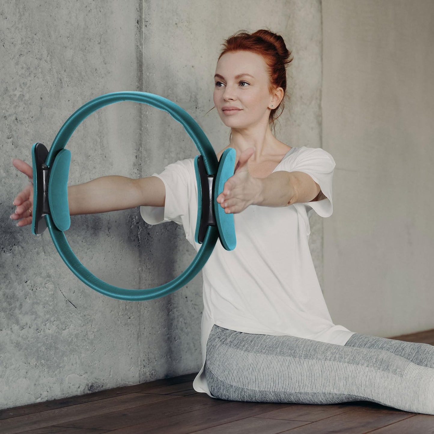 Syhood 6 Pcs Pilates Ring 11.81 Inch Pilates Circle Yoga Ring Magic Lightweight Flexible Workout Equipment for Fitness Physical Therapy Resistance Exercise Arms Legs(Green)