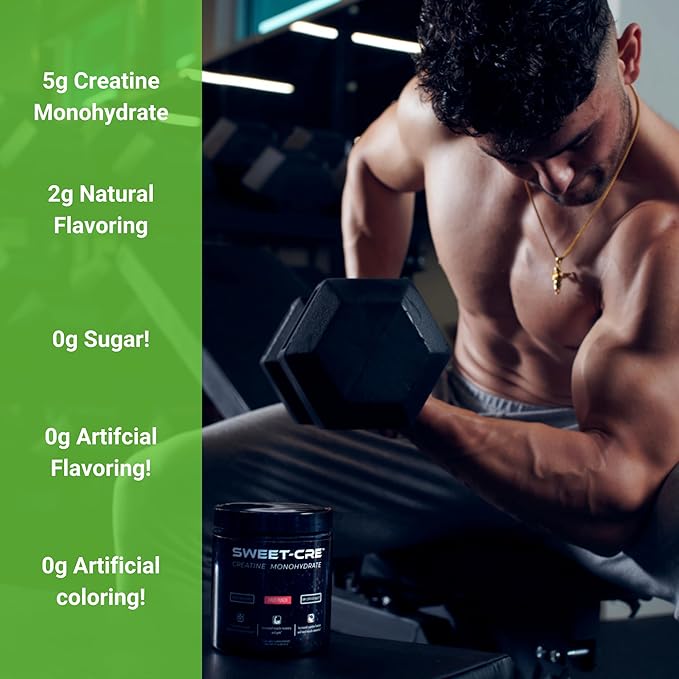 Creatine Monohydrate – 5g Creatine Monohydrate Powder – Advanced Creatine for Women and Men – Bulk Supplements Creatine – Delicious Fruit Punch Flavor – 10oz (40 Servings, Sour Apple)