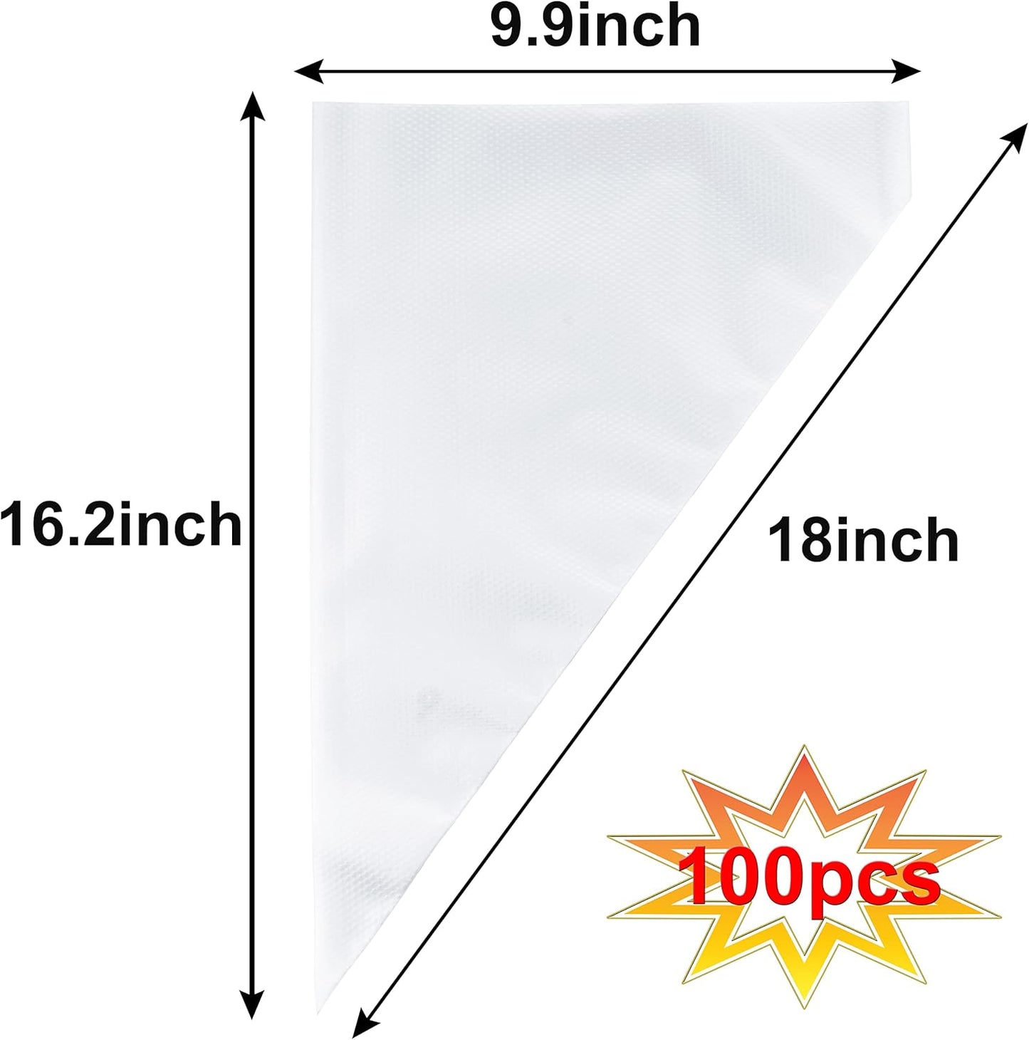 Skiennix Piping Bags - 18 Inch Disposable Pastry Bags | 100 Pack for Cake & Cookie Decorating