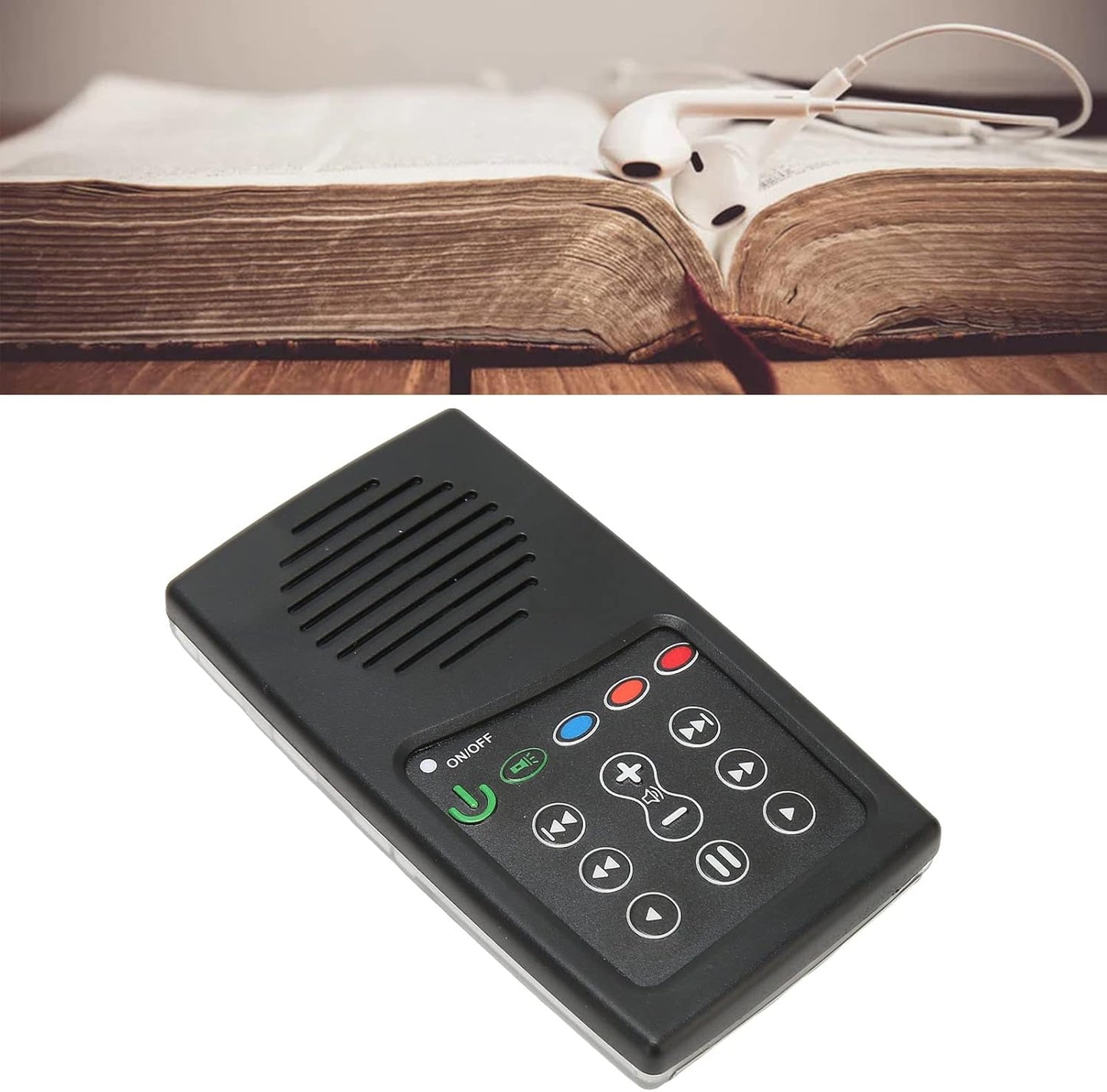 Cuifati 8G Portable Bible Player,Mini Portable Solar Powered Electronic Bible Audio Player Built in Capacity for Bible