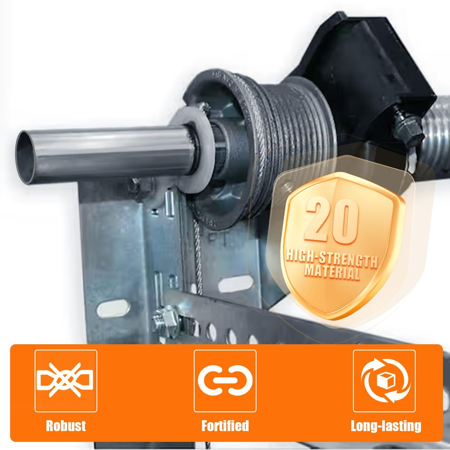 ZUIWAN Garage Door Tube Shaft,1” Garage Doors Torsion Tubes,8'10" Long,Made from 14-Gauge Galvanized Steel,Hollow Shafts,1 Pcs