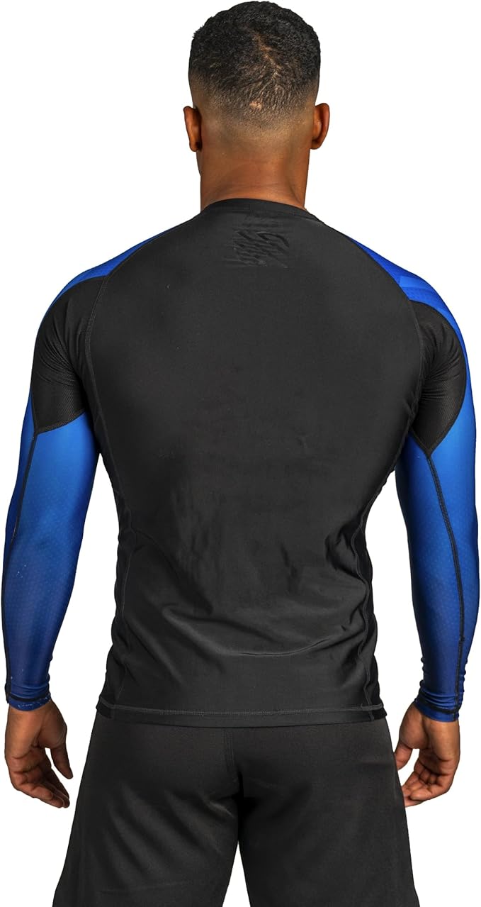 Sanabul Essential Long Sleeve Compression Training Rash Guard for MMA BJJ Wrestling Grappling and No Gi Jiu Jitsu rashguard