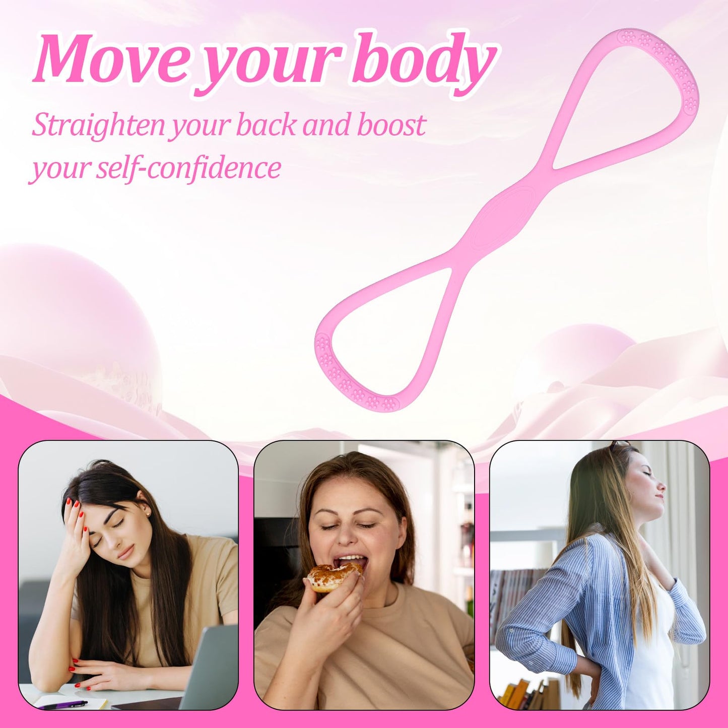 Figure 8 Resistance Band 8 Shaped Resistance Band for Arms Women Men with Handles Arm & Back Resistances Bands Work Out Chest Expander Weight Fitness Pulling Rope for Legs Yoga Pilates Purple