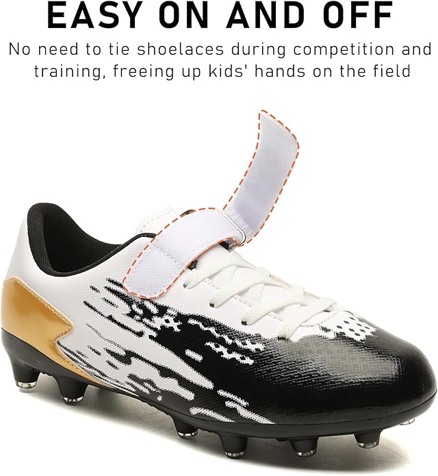 Kids Soccer Cleats Boys Girls Athletic Outdoor Youth Football Shoes Running & Training Lightweight Baseball Shoes(Little Kid/Big Kid)