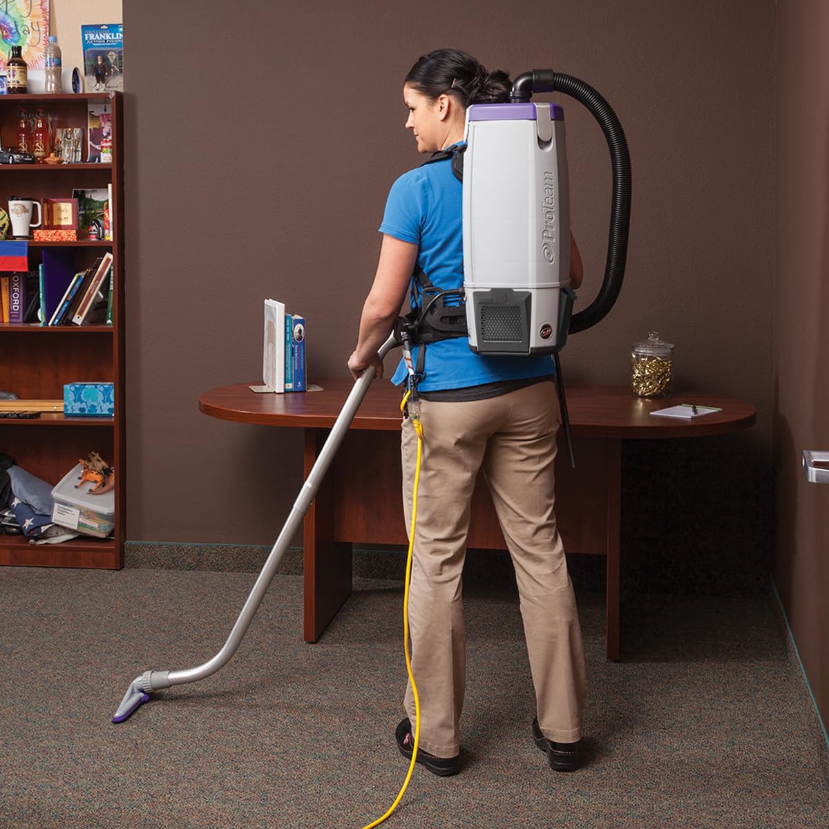 ProTeam Super Coach Pro 10 Backpack Vacuum Commercial with 2 Piece Wand Tool Kit, 10 Quart, Corded,107304