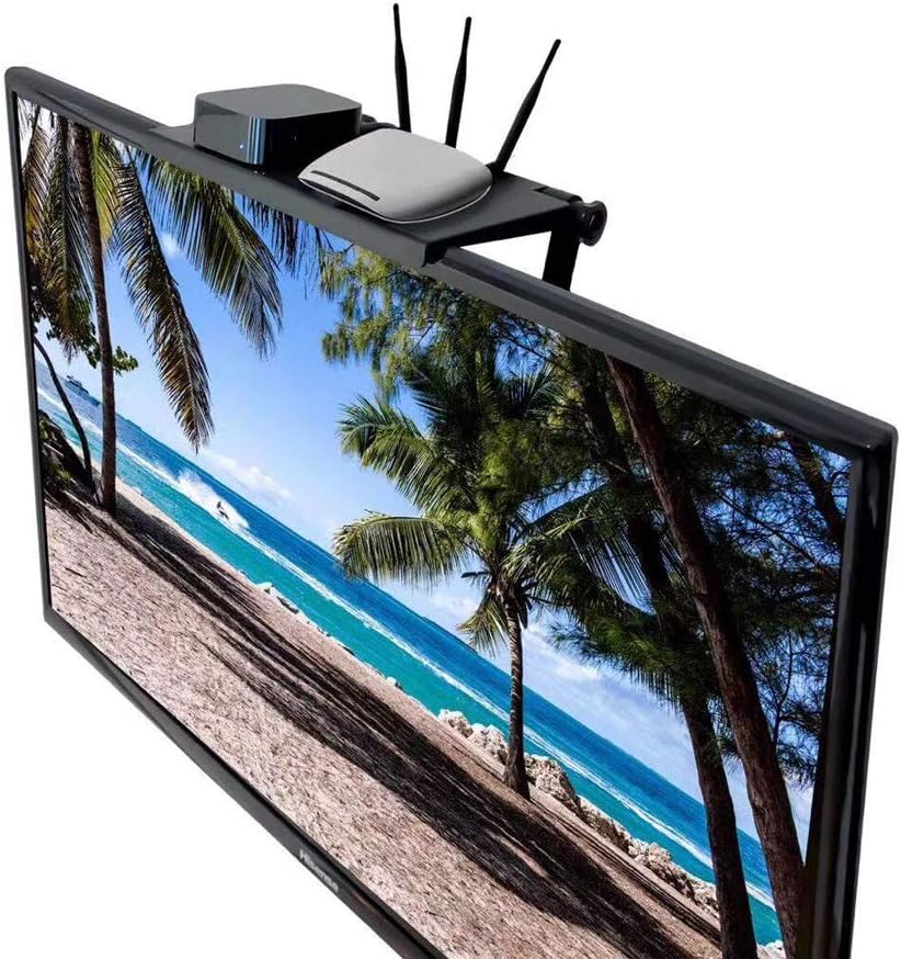 axGear Set-top Monitor TV Top Rack Accessory Box Holder Bracket Shelf for Storage