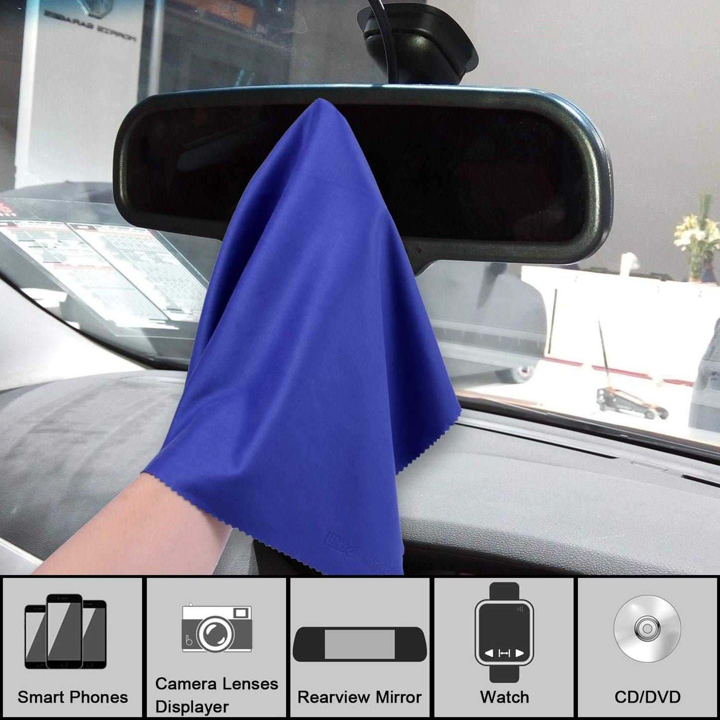 Wisdompro 4-Pack (16x16 Inch) Extra Large Microfiber Cleaning Cloth For Laptop, LCD TV, Computer Screen, Monitor