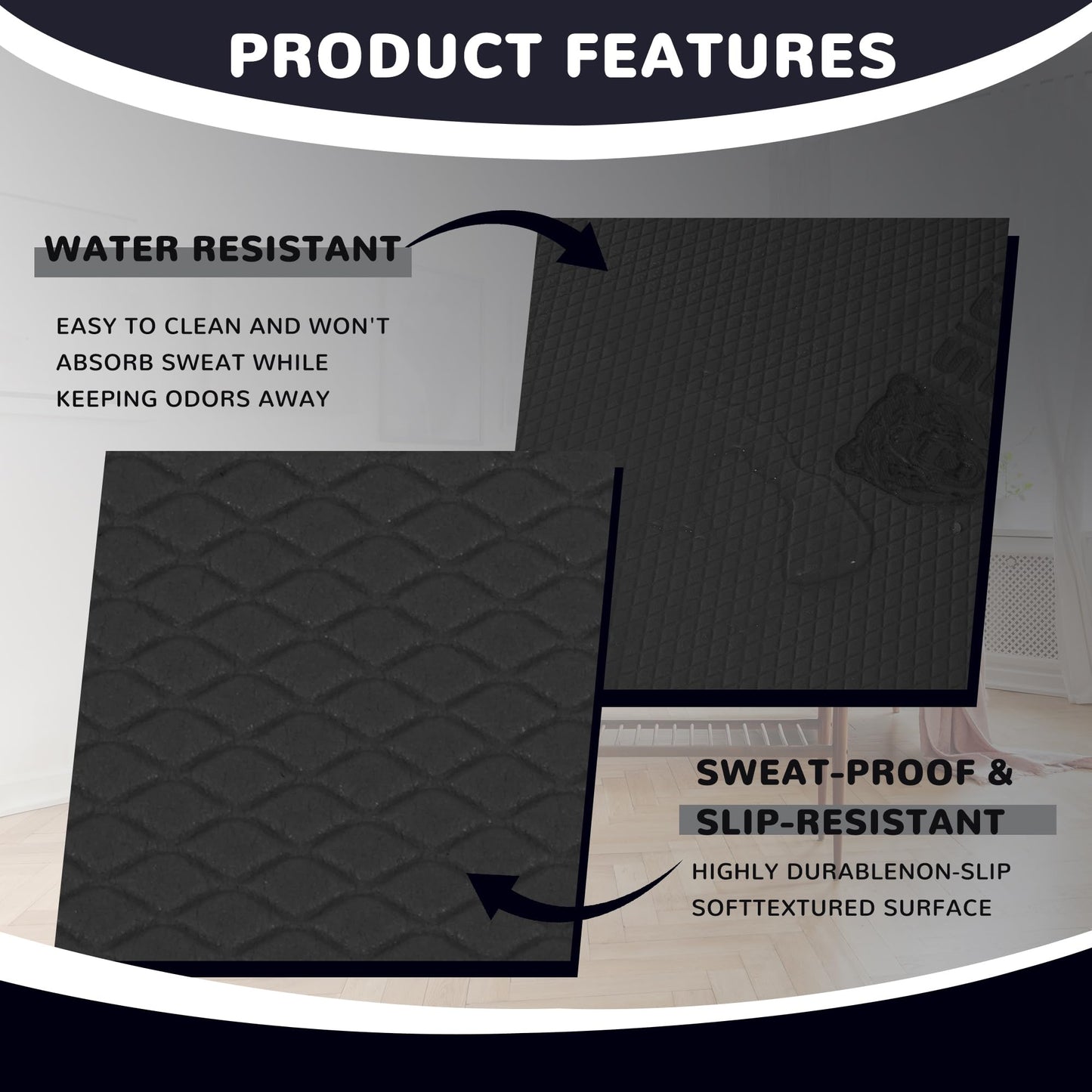Fitvids Balance Pad with Non-slip, Black