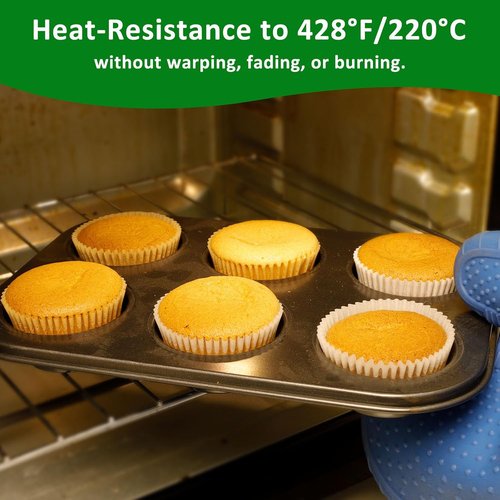 Caperci Parchment Cupcake Liners - 225 Pcs Standard Muffin Cups with Greaseproof, Non-Stick Design (Natural)