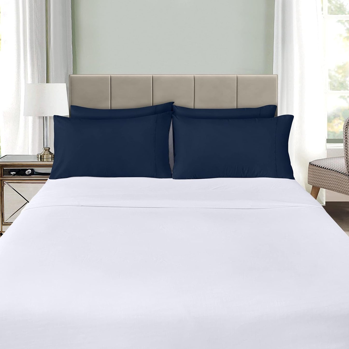 Utopia Bedding Queen Pillow Cases - 12 Pack Soft Brushed Microfiber - Fade Resistant 20 x 30 Inches | Navy
