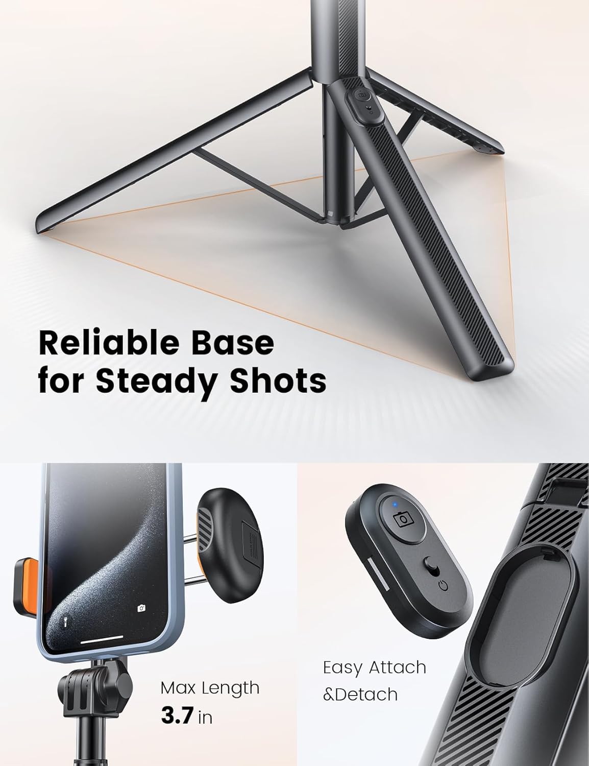ANXRE 71" NT79 1/4" Phone Tripod, Extendable Selfie Stick with Camera Mount for Cell PhoneCamera, Phone Tripod Stand