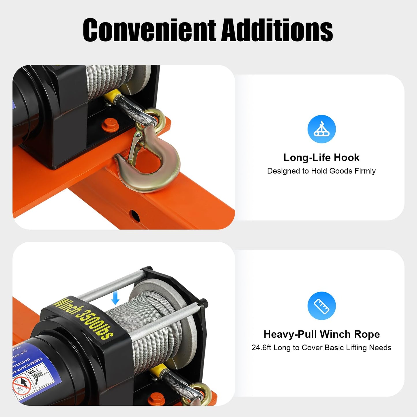 1100LB Truck-Mounted Crane Hoist, 360° Swivel Hoist Lift with 12V Electric Winch Pickup Truck Jib Cranes