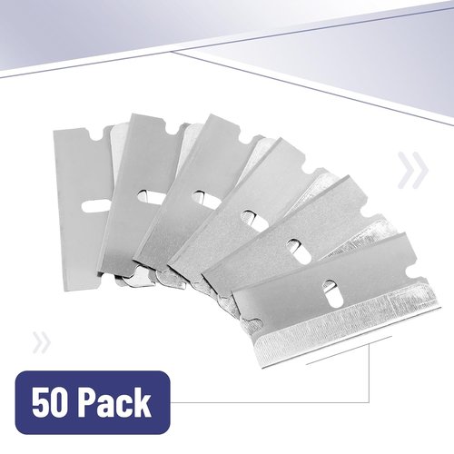 Bates Razor Blades - 50 Pack Flat Scraper Blades for Precision Cutting | Durable One Edge Design