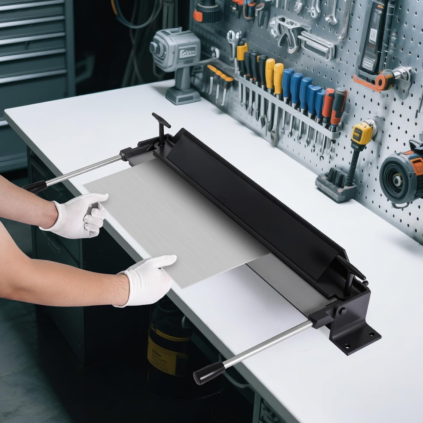 GarveeTech Sheet Metal Bender, 28 in Metal Brake, 0-135 Degrees Metal Brake Bender, Bending Brake Max Bending Capacity: 8G Mild Steel | 14G Aluminum | 20G Stainless Steel