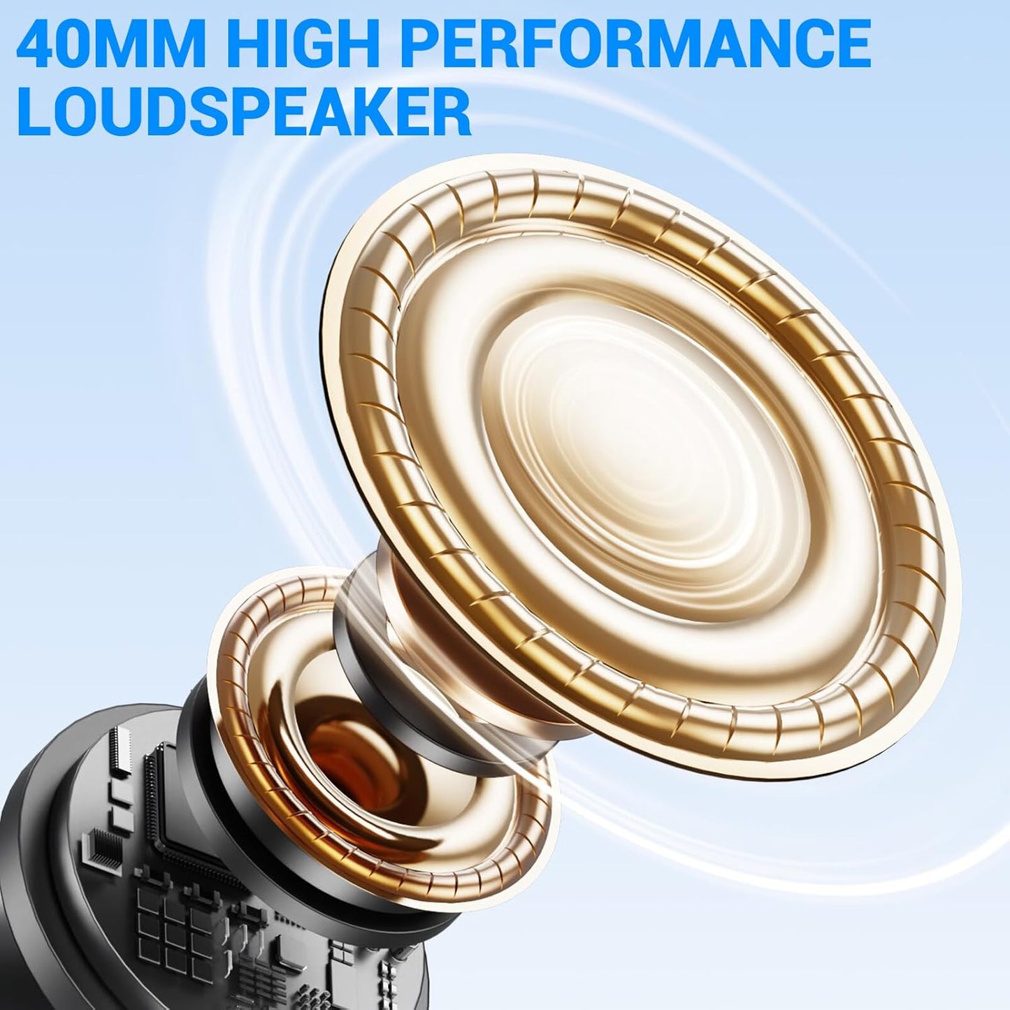 AOGKTON MP3 FM Radio Player Headphones Micro SD Card,Wireless and Wired Lightweight Headphone with Deep Bass and Built