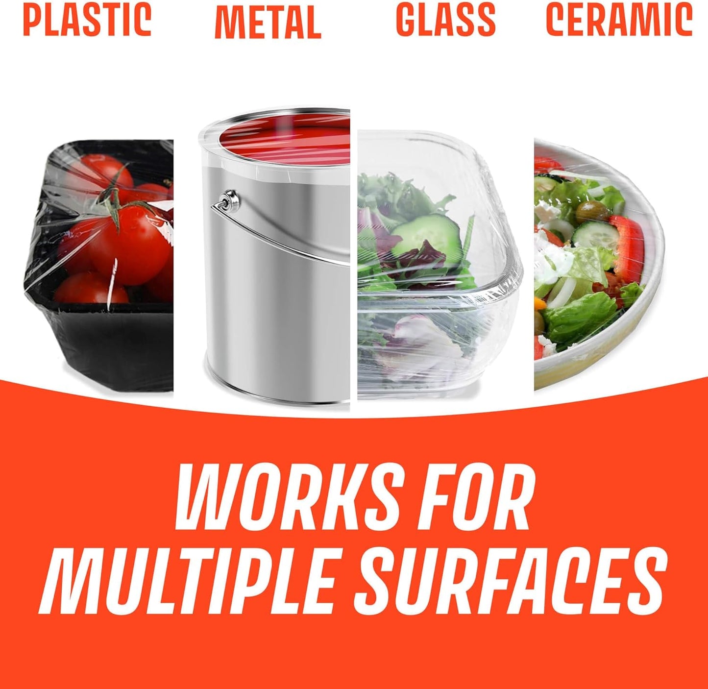Saran Cling Plus Clear Plastic Wrap - Easy Dispense Food Storage, 200 Sq Ft Roll