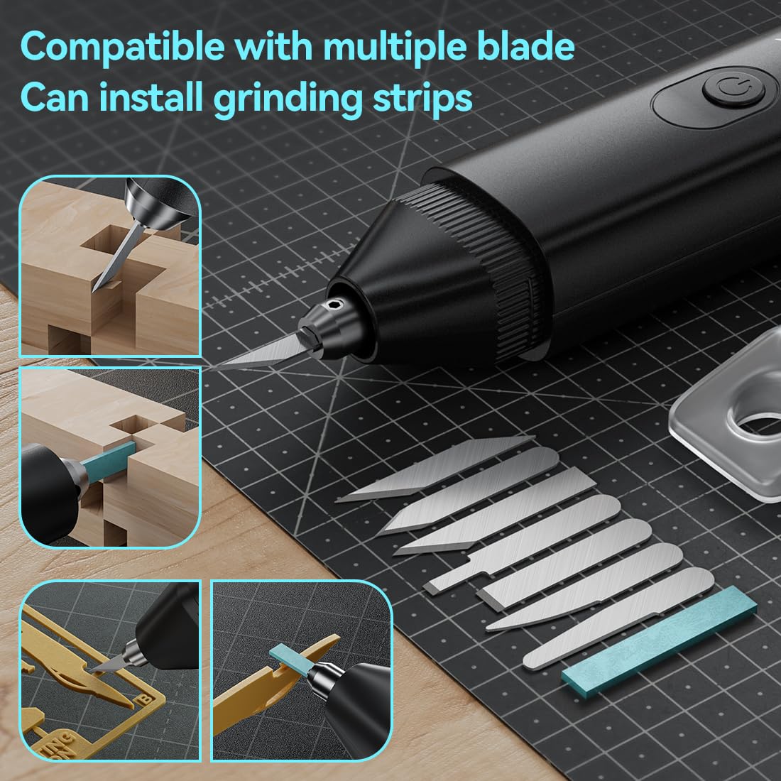 Ultrasonic Cutter Knife,40kHz Vibration & 40W,2in1 Ultrasonic Cutter & Polisher,Auto Power Adjustment,3 Cutting Powers For 3D Printing,Model Mods & DIY