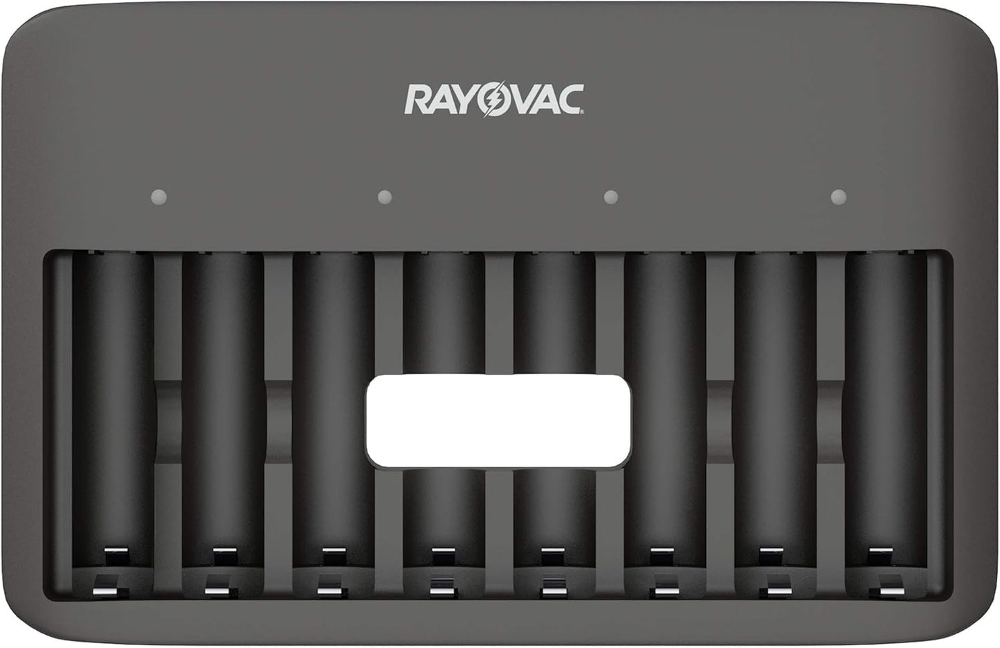 Rayovac 8 USB Battery Charger, Bay Charger for NiMH AA and AAA Rechargeable Batteries, Fast Charger for Batteries