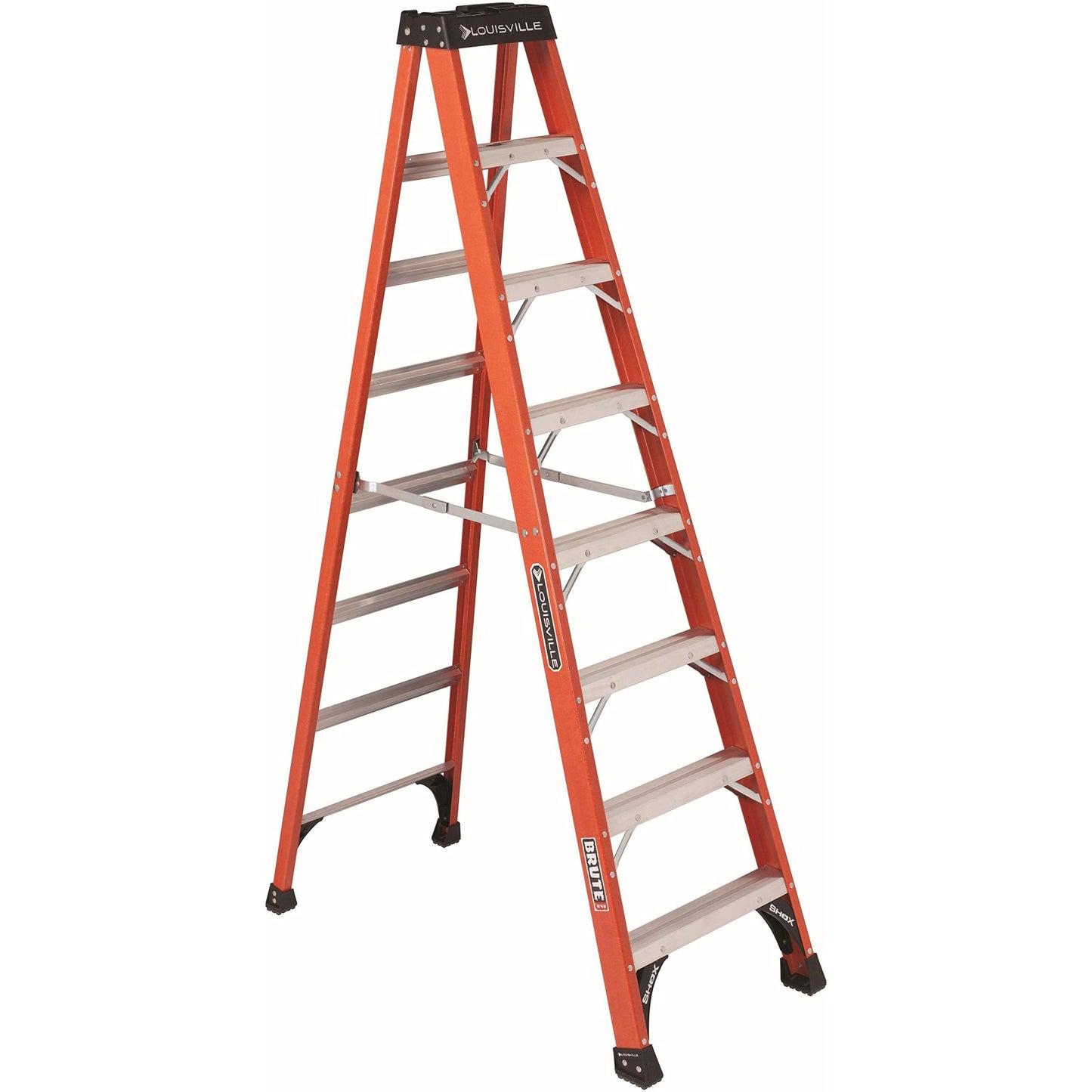 DeWalt 6-Feet Fiberglass Stepladder (500-Pound Duty Rating) and Louisville Ladder 8 ft Fiberglass Step Ladder (Orange, 375-Pound Capacity) Bundle