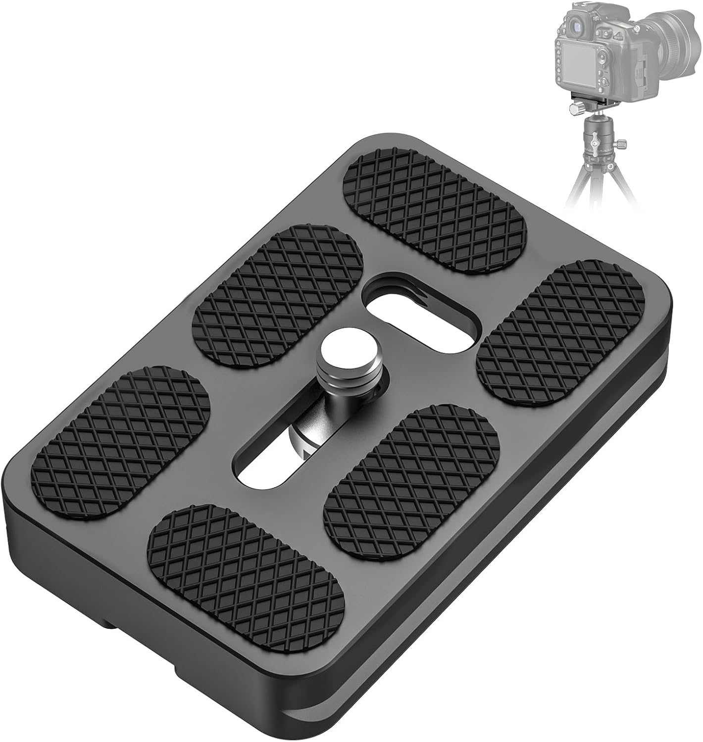 CAVIX PU-60 1/4-20 (37g) Aluminum Alloy Universal Arca-Swiss Quick Release Plate Includes Screw, Compact & Lightweight