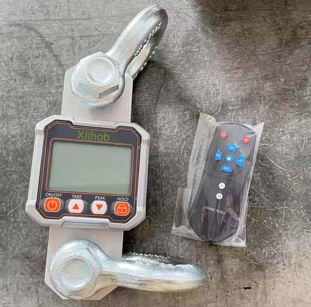 5T/11000lbs Tension Dynamometer Digital Crane Scale for Measure Cable/Rope Tension Pulling Forces Weighing Hanging Scale 5000kg