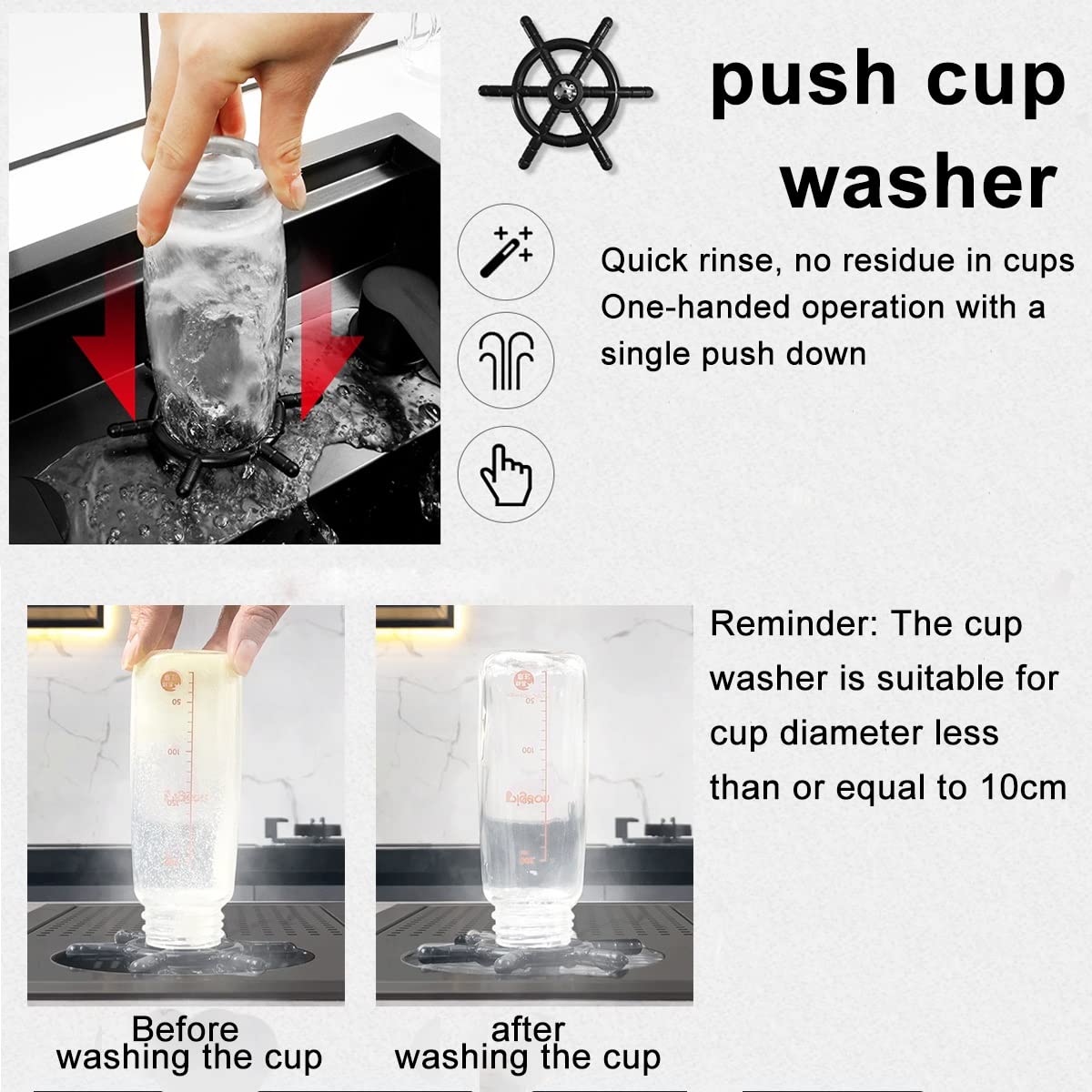 Single Bowl Kitchen Sinks With Cup Washer，stainless steel sink,undermount drop in kitchen sink,Single Bowl Stainless Steel Workstation Bar Sink with Rinser, for home Hotel Cafe Restaurant