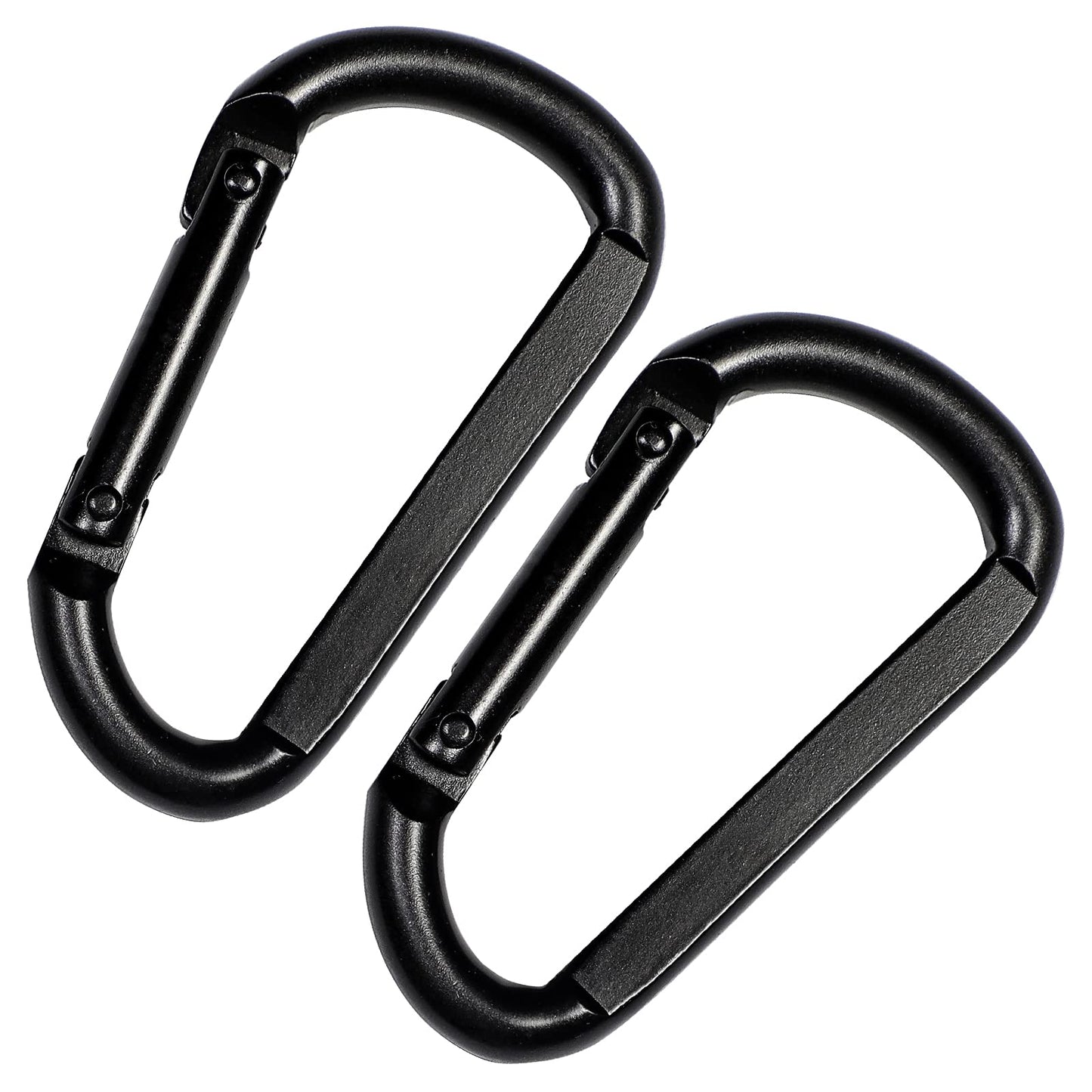 INNSTAR Cable Attachments for Gym, Heavy Cable Handles with Solid ABS Core Grips, D Handle Cable Attachment, Cable Machine Handles for Resistance Bands (Black Clips)