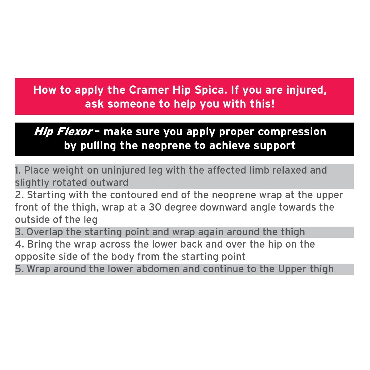 Cramer Groin Hip Spica Support For Groin Strain, Groin Sprain, Hip Replacement, Sporting & Hip Flexor Injuries, Sciatica Nerve Ache Relief, Adjustable Neoprene Compression Wrap, Injury Recovery, Black
