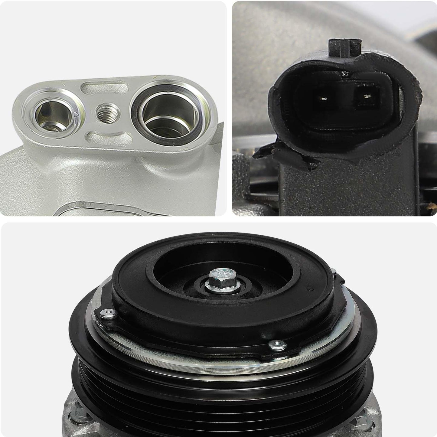 AISIN AFTERMARKET ACCGM-00904 Air Conditioner AC Compressor - Compatible with Chevrolet Silverado GMC Sierra 1500 2019-2023, Silverado Sierra 2500 3500 HD 2020-2023 - with 4-Pulley Groove, with Clutch