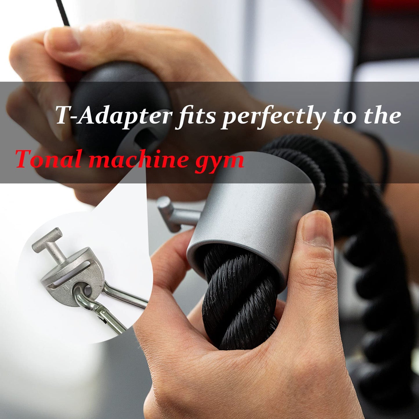JILINWEI Tonal Accessories with T Lock Adapter,Tonal Machine Gym Accessories,Ab Cable Crunch Harness for Tonal Core Muscle Training